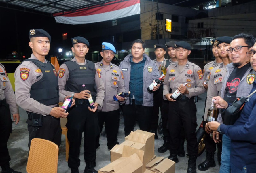 Operasi KRYD, Tim Gabungan Polda Riau Amankan 370 Botol Miras
