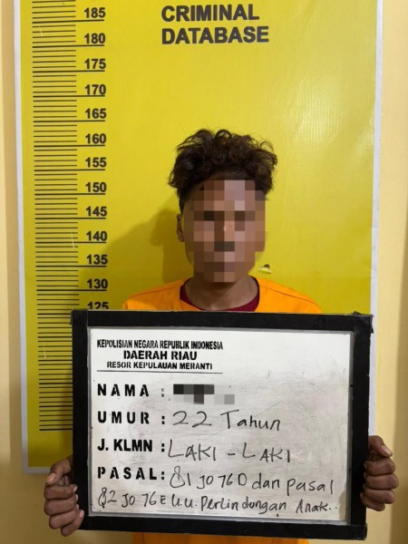 Cabuli Anak dibawah Umur, Seorang Pemuda 22 Tahun Di Amankan Polres Meranti
