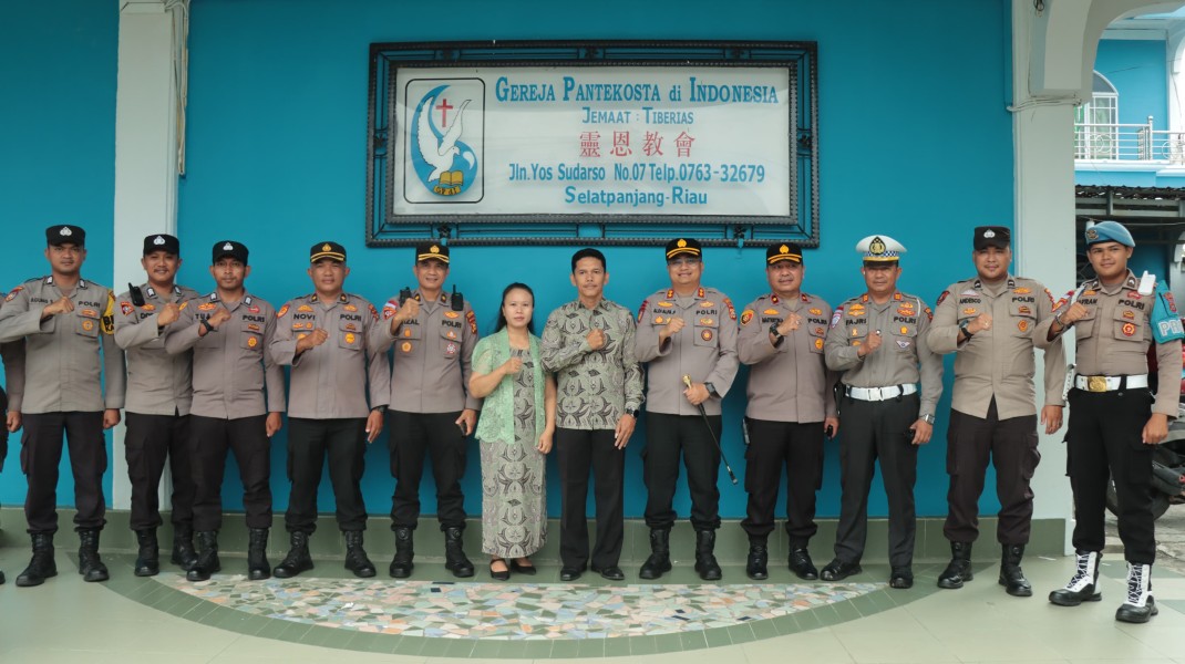 Kapolres Meranti Cek Pengamanan Ibadah Dalam Rangka Hari Kenaikan Yesus Kristus Di Sejumlah Gereja
